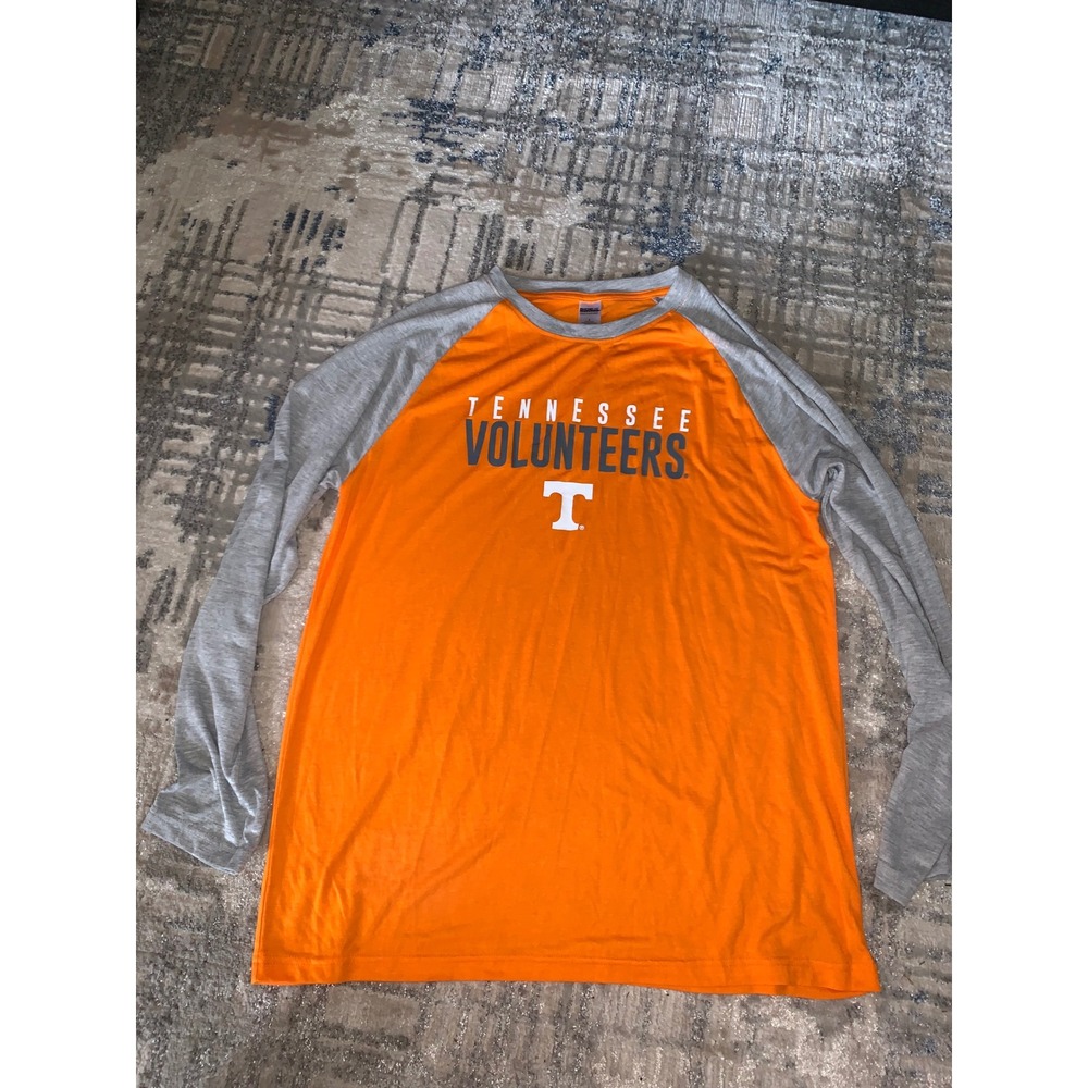 Sideline Apparel Tennessee Volunteers Raglan Long Sleeve Shirt Orange Gray L